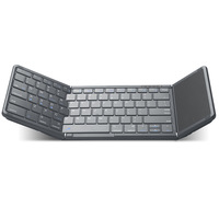 Keyboard Nirkabel Mini Isi Ulang dengan Mouse Touch Pad dan Number Pad Bluetooth untuk Komputer Laptop