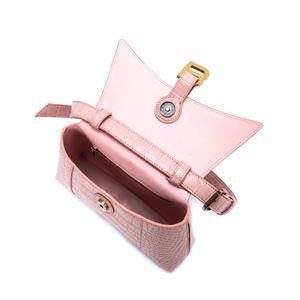 Sacs à bandoulière style sablier en cuir gaufré crocodile rose pour femmes, sacs à main de marque, sacs à bandoulière tendance pour femmes, vente en gros - Product Image 6