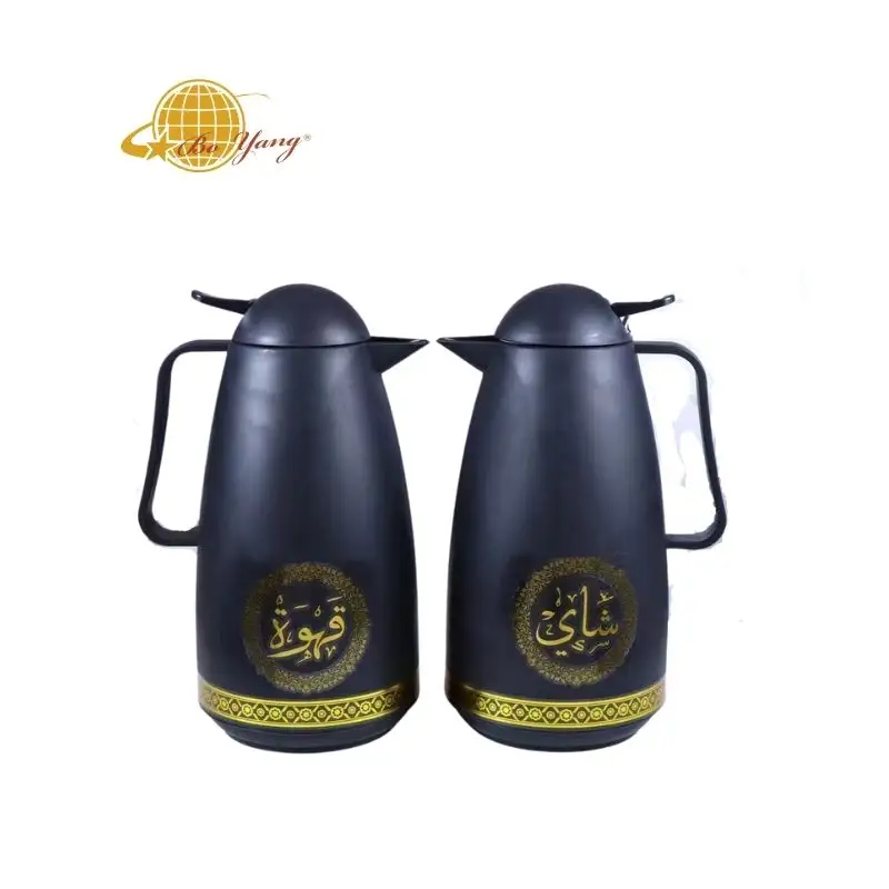 BOYANG 1L Wholesales Arab Coffee Tea Water Bottle Plastic Shell Glass Liner Thermos Vacuum Flasks Penguin Shape