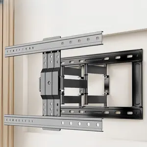 Grosir logam kelas tinggi baja dapat disesuaikan kemiringan putar penuh gerak TV gantungan braket dinding untuk 40-85 inci