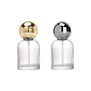 Flacon de parfum en verre transparent rond vide personnalisé, 40 ml, flacons de parfum en verre avec bouchon en bois - Product Image 4