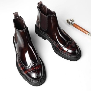 Botas de Cuero para Hombre con Piel de Vacuno de Alta Calidad, Estilo Italiano, Transpirables e Impermeables, Botas de Trabajo de Talla Grande - Product Image 5