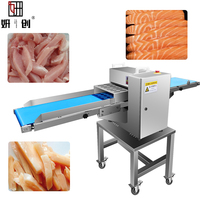 Mesin Pemotong Daging Stainless Steel Komersial, Cocok untuk Memotong Irisan dari Kulit Babi, Daging Sapi, Ayam