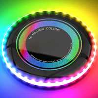 Disque Volant LED Rechargeable OEM ODM pour Camping, Fêtes et Plage, Couleurs et Luminosité Réglables, Jouet Volant LED