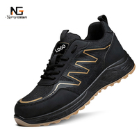 Chaussures de travail industrielles à embout d'acier, légères, respirantes, en maille, antidérapantes, anti-perforation, pour l'utilisation en usine et en entrepôt