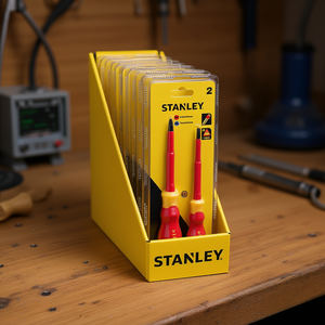 Juego de Destornilladores Stanley de 2 Piezas, Aislados VDE 1000V, Herramientas para Electricistas - Product Image 3