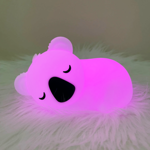 โคมไฟซิลิโคนรูปโคอาล่าสำหรับเด็ก ไฟกลางคืนแบบสัมผัสและรีโมทคอนโทรล 16 สี สำหรับเด็ก - Product Image 4