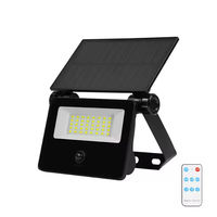 Lámpara Solar LED para Exteriores con Sensor PIR, Encendido/Apagado Automático del Anochecer al Amanecer, Carcasa de Aluminio, Control Remoto Inalámbrico