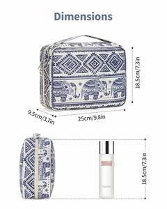 Travel Toiletry <b>Bag</b> for Women <b>Large</b> Makeup <b>Bag</b> Wide Open <b>Cosmetic</b> Make up Organizer with Handle - Product Image 6