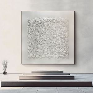 Pintura al Óleo Abstracta Moderna, Arte de Pared Hecho a Mano para Decoración Minimalista de Vestíbulo de Hotel o Sala de Estar - Product Image 2