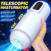 2025 Neue männliche Übung Orgasmus Stimme Leistungs starke teleskop isch vibrierende Mastur bator Simulation Sex Stimulator Flugzeug Cup für Männer