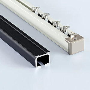Profil aluminium kustom untuk rel jalur tirai jendela geser Universal seri 6000 pengelasan pemotongan bengkok kelas - Product Image 3