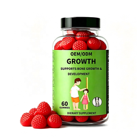Gummies de croissance OEM ODM, gummies vitaminés nutritionnels conçus spécifiquement pour la croissance et le développement des enfants, complément alimentaire