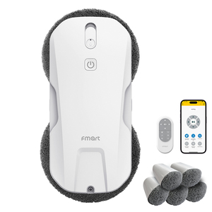 Robot de nettoyage de fenêtres automatique, aspiration variable 2600-3800Pa, réservoir d'eau de 100 ml, pulvérisation ultrasonique, couvre 50 m² ㎡   Nettoyeur de vitres intelligent - Product Image 1