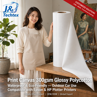 Toile d'impression 300 g/m² en polycoton brillant, imperméable et écologique, compatible avec les imprimantes traceurs Epson et HP, pour utilisation extérieure sur voiture