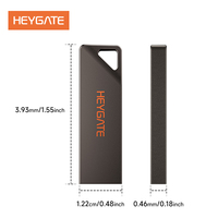 Clé USB Heygate en métal pour voiture 1 Go/2 Go/4 Go/8 Go/16 Go/32 Go/64 Go/128 Go USB 2.0 pour photos, vidéos, musique et fichiers