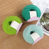 Fil fantaisie en laine super douce et pelucheuse, teint, 40g, polyester et nylon, effet duvet d'oie, pour tricot à la main, crochet, écharpes et pulls