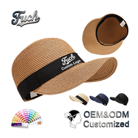 Chapeau de paille unisexe décontracté et tendance pour l'été, tissé à la main, multicolore, respirant, réglable et coupe-vent, protection solaire, vente en gros
