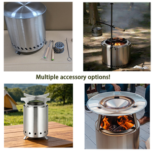 Tabletop <strong>Fire</strong> <strong>Pit</strong> Portable <strong>Camping</strong> Stove Firewood Stove Portable Stainless Steel <strong>Fire</strong> <strong>Pit</strong> Tabletop Solo Smokeless <strong>Fire</strong> <strong>Pit</strong> - Product Image 3
