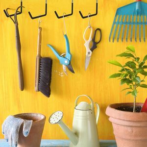 6 gói màu đen nặng nhiệm vụ Vinyl tráng S móc lớn treo thang Xe Đạp Móc cho nhà để xe lưu trữ tổ chức tủ quần áo phòng tắm - Product Image 5