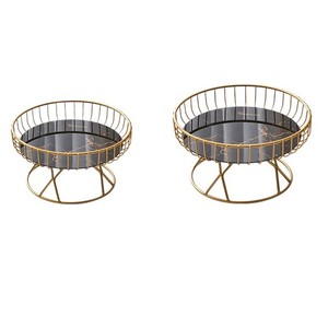 European <b>Light</b> Luxury Fruit Plate Creative Durable for Living Room Home Afternoon <b>Tea</b> Candy Dessert Metal Tray for Party - Product Image 4