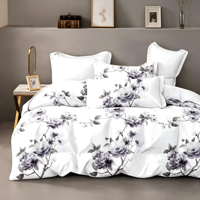 Parures de lit de luxe imprimées en 3D sur mesure, motifs modernes, ensemble housse de couette et draps blancs toutes saisons pour chambre à coucher