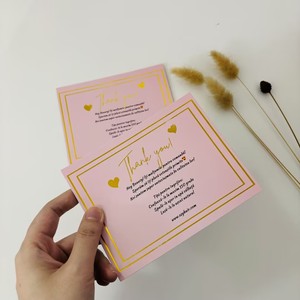 Logo personalizzato a basso prezzo stampato a colori Design grazie cartoline cartoline cartoline promozione Business biglietti di ringraziamento
