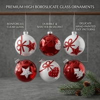 Hochwertige Borosilikatglas-Kugeln Bruchsichere Weihnachtsbaum-Ornamente Festliche Party- und Heimdekoration Hängende Deko-Kugeln nach Maß