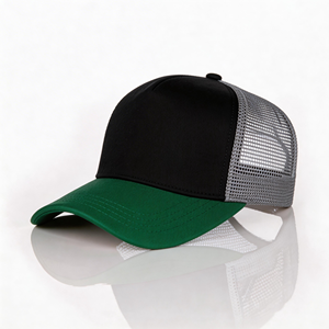 5-Panel 100% Polyester Foam Trucker Hat Sporty Graphic Embroidered Sublimation Cap Featuring <b>Leaf</b> Leopard - Product Image 2