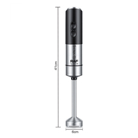 Batidora de Inmersión RAF 400W R.3109 con Varilla de Acero Inoxidable, Cuchilla de Cuatro Aspas Recubierta de Cobre, Fácil de Limpiar, para Mezclar y Picar Alimentos
