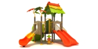 Glissière de vente chaude pour l'équipement extérieur de terrain de jeu d'enfants commerciaux en plastique