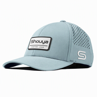 Topi Laser Perforated Tahan Air dengan Logo yang Dapat Disesuaikan, Warna Tertentu, dan Gesper Belakang yang Dapat Diatur, Unisex, untuk Aktivitas Luar Ruangan