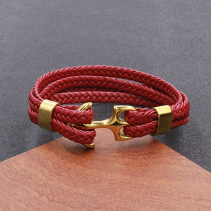 Tarnish Free Waterproof Cute 316l Stainless Steel Fashion String 14k 18k Gold Plated Nautical Bracelets Dainty for Women <b>Men</b> - Product Image 5