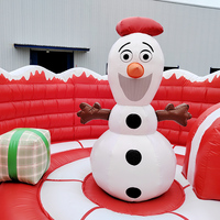 Château gonflable personnalisé pour fête de Noël, château gonflable pour enfants, location de châteaux gonflables pour fêtes, PVC de qualité commerciale, château gonflable bonhomme de neige