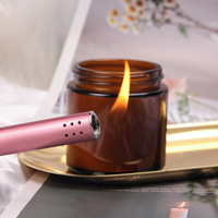 Briquet à bougie en métal de qualité supérieure, rechargeable, marque privée OEM, allume-feu longue portée pour cuisine et cheminée, vente en gros