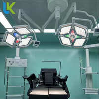 Lampe chirurgicale sans ombre à double dôme LED700/500 de LK Manufacturing, support réglable, électrique, CRI élevé 98, lampe de salle d'opération