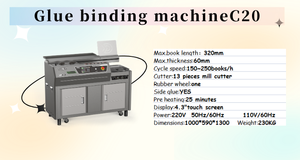 Birlikte satış rezerv fiyat kombinasyonu yapışkanlı ciltleme makinesi C20 elektrik kağıt kesici G450VS + - Product Image 3