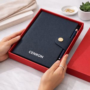 Custom A5 PU Leather <b>Notebook</b> Gift Set with Pen, Logo Printed Corporate Business Office Gifts - Product Image 5