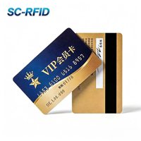 Carte plastique RFID à bande magnétique en PVC pour le contrôle d'accès des immeubles d'appartements et la gestion des points de fidélité client