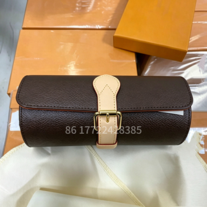 Factory Direct Luxury Brown 3-Slot Roll <b>Watch</b> Box, Travel Portable <b>Watch</b> <b>Case</b> with Custom Logo, High Quality Brand <b>Watch</b> Boxes - Product Image 2