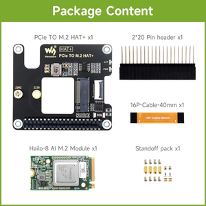 Module d'accélérateur IA Hailo-8 M.2, processeur IA Hailo-8 26TOPS en option pour carte adaptateur PCIe vers M.2, pour Raspberry Pi 5 K845 - Product Image 5