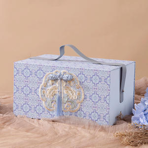 紙製ハンドル付き手作りキャンディ＆シュガーギフト包装箱 食品、クッキー、お菓子、ビジネス、ホリデーパーティーデコレーション用（<span class=keywords><strong>2</strong></span>サイズ） - Product Image 4