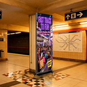 Écran LCD sur pied avec base mobile pour la publicité intérieure et extérieure - Product Image 4