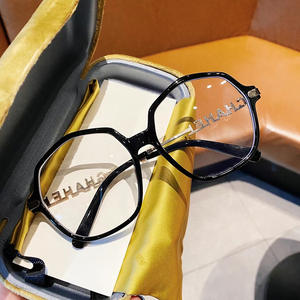 Lunettes anti-lumière bleue Chahc à monture irrégulière, monture complète, verres en acrylique, unisexe, avec design alphabet anglais - Product Image 2