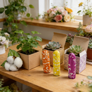 Produits en gros très abordables, fabricants personnalisés, tampons biodégradables certifiés GOTS, applicateur en canne à sucre, <span class=keywords><strong>tampon</strong></span> vaginal - Product Image 2
