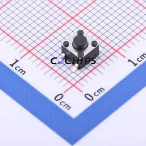 TC-0513-3.8-260G Tactile Switch SMD-4P,4.5x4.5mm Switch Single Pole Single Throw Round Button 2.6N Vertical Mount - Product Image 1