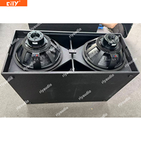 SUB9006AS Caisson de basses actif professionnel double 18 pouces en contreplaqué Neo LF avec module amplificateur à aimant de 100 mm 1500W pour bar/spectacle/scène