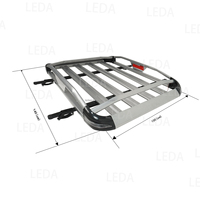 Paniers de toit de voiture universels de taille 140*100 avec lumières LED Panier de toit de 1.4m pour différentes voitures de véhicule