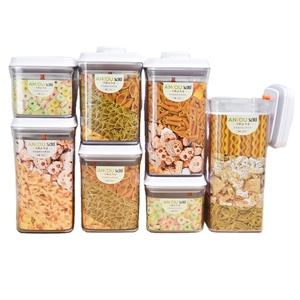 Kitchen Airtight Food Storage Containers With Lids Air Tight Snacks Pantry Container Clear Plastic Household Items