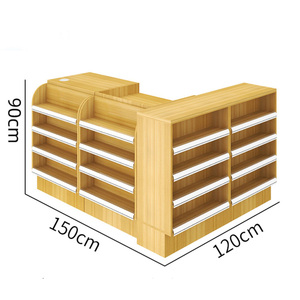Thiết kế quầy tính tiền siêu thị tùy chỉnh, bàn quầy thu ngân bằng <span class=keywords><strong>MDF</strong></span>, quầy tính tiền tiện lợi cho cửa hàng tiện lợi - Product Image 6